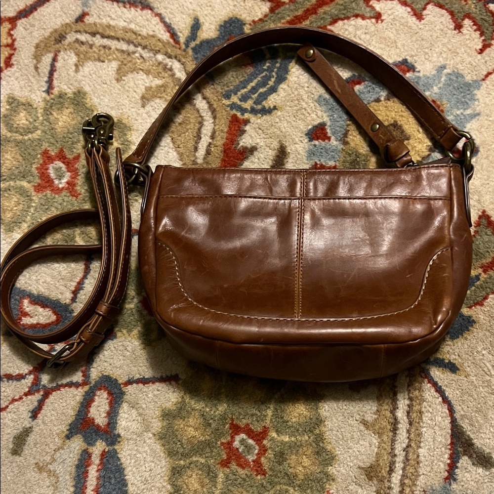 Frye Rich Brown Leather Shoulder Bag